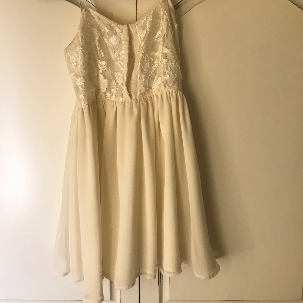 Cream mini dress